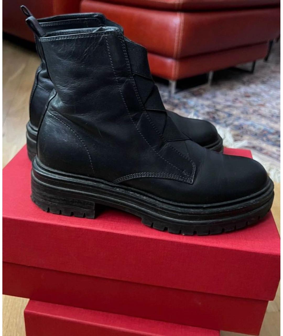 GIANVITO ROSSI Черные кожаные ботинки, фото 3