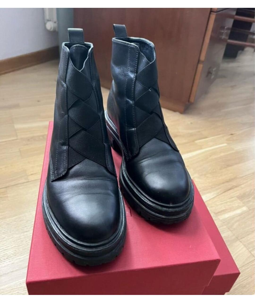 GIANVITO ROSSI Черные кожаные ботинки, фото 2