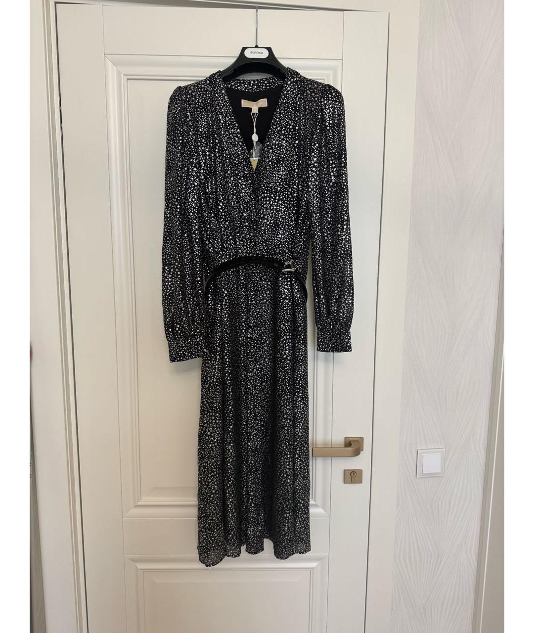MICHAEL MICHAEL KORS Черное полиэстеровое коктейльное платье, фото 6