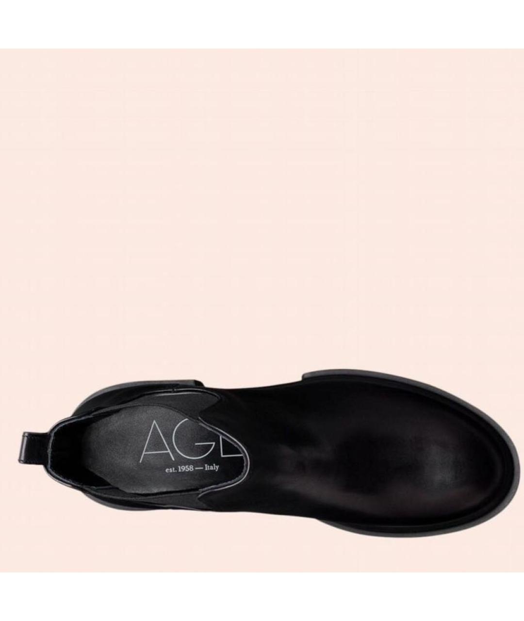 AGL Черные кожаные сапоги, фото 3