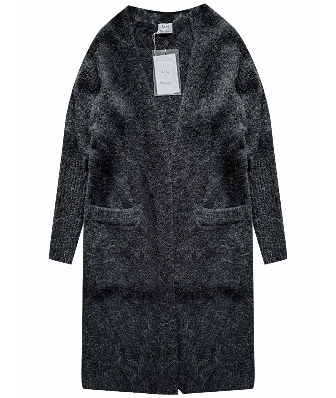 ACNE STUDIOS Антрацитовый шерстяной кардиган, фото 1
