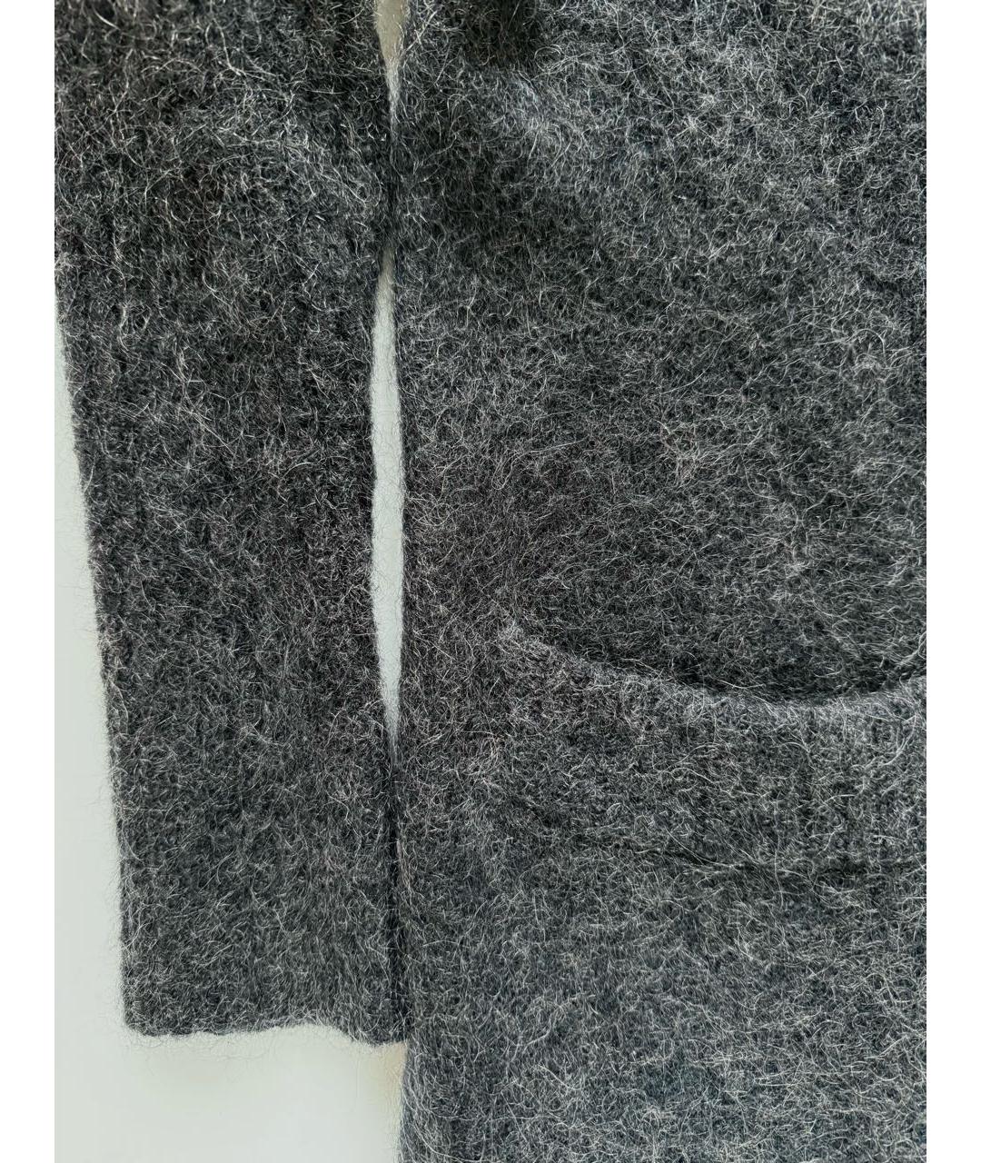 ACNE STUDIOS Антрацитовый шерстяной кардиган, фото 4