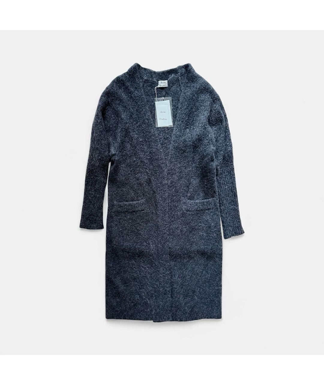 ACNE STUDIOS Антрацитовый шерстяной кардиган, фото 5
