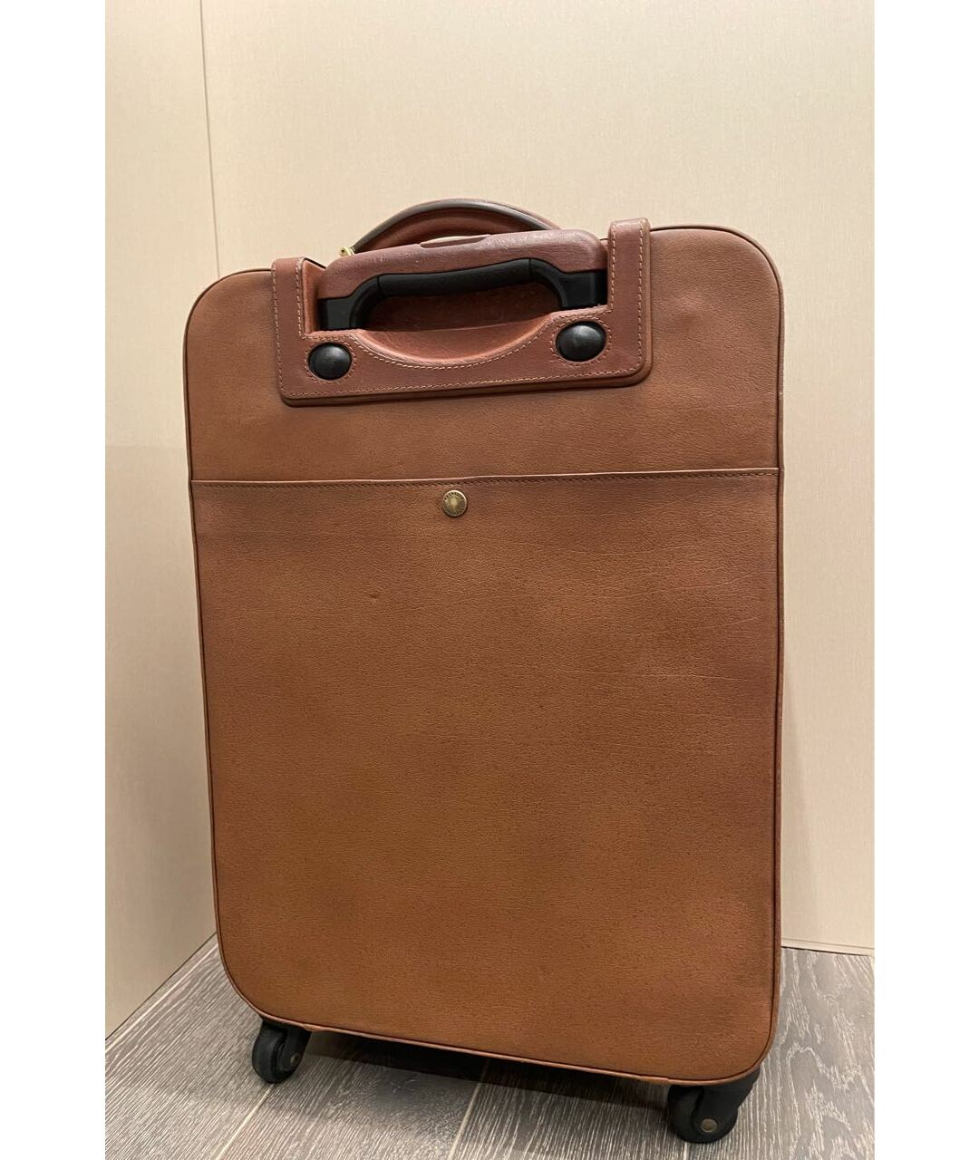 BRUNELLO CUCINELLI Коричневый кожаный чемодан, фото 3