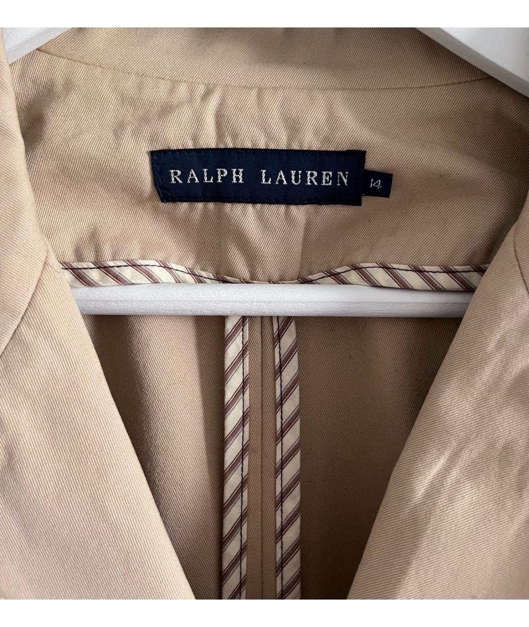 RALPH LAUREN Бежевый хлопковый жакет/пиджак, фото 3
