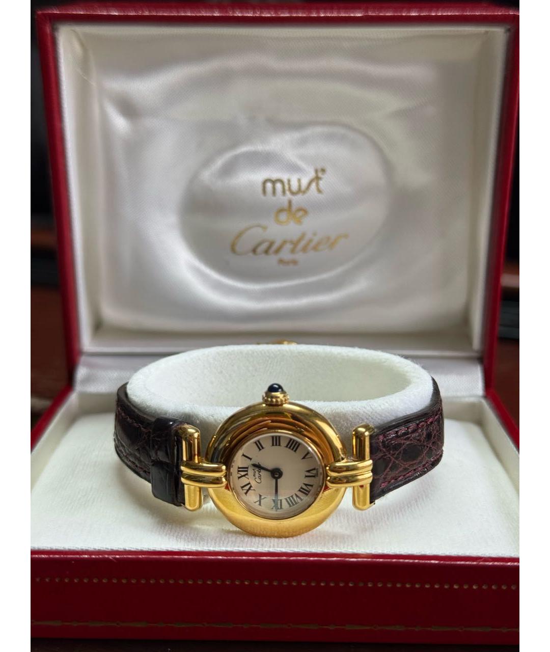 CARTIER Золотые позолоченные часы, фото 4