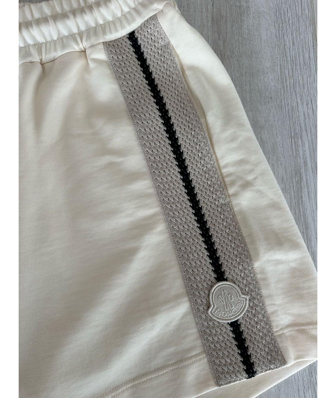 MONCLER Бежевые хлопковые шорты, фото 4