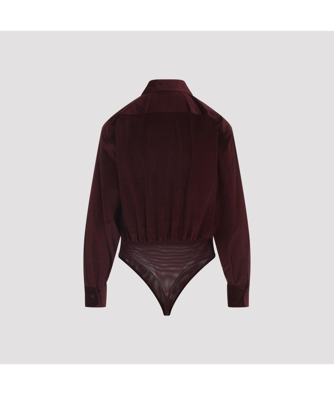 MAX MARA Бордовая хлопковая рубашка, фото 2