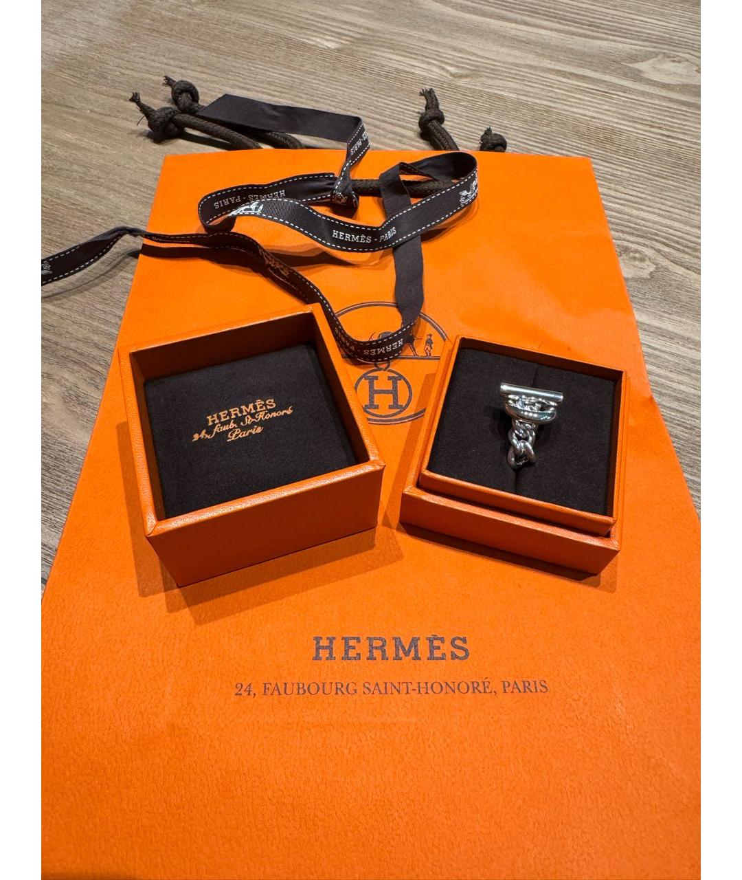 HERMES Серебряное серебряное кольцо, фото 5