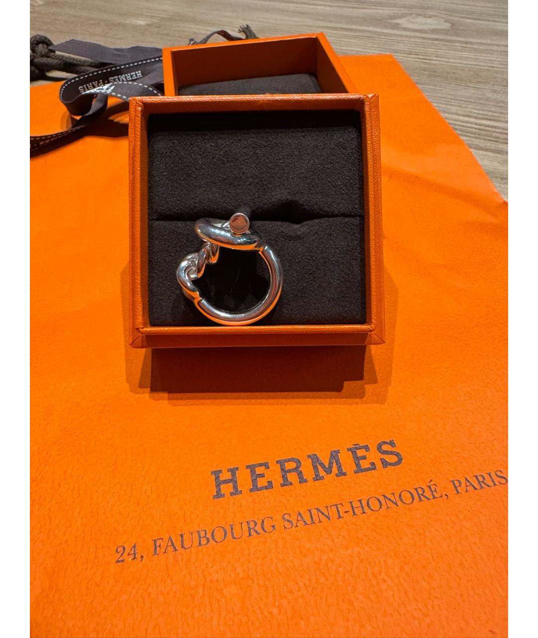 HERMES Серебряное серебряное кольцо, фото 4