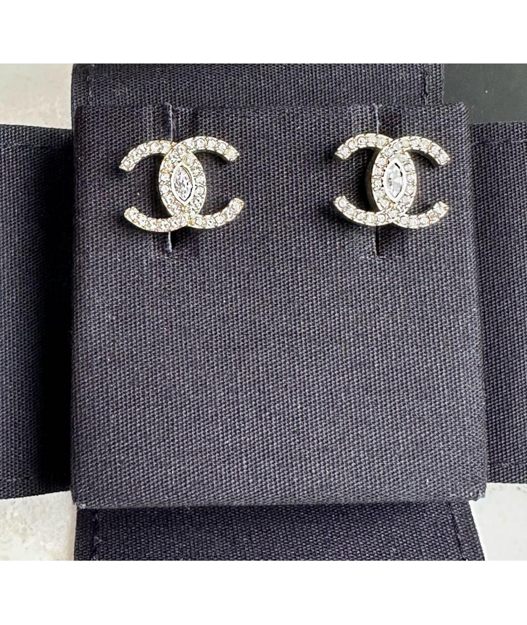 CHANEL Золотые латунные серьги, фото 5