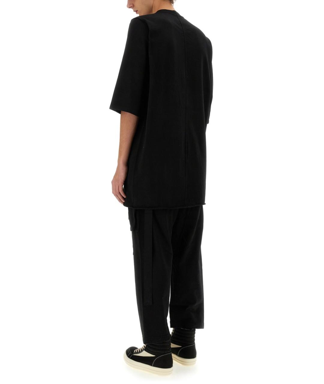 RICK OWENS DRKSHDW Черная хлопковая футболка, фото 3