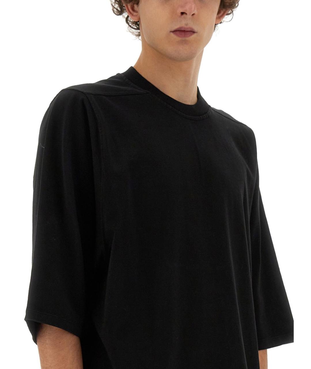 RICK OWENS DRKSHDW Черная хлопковая футболка, фото 4