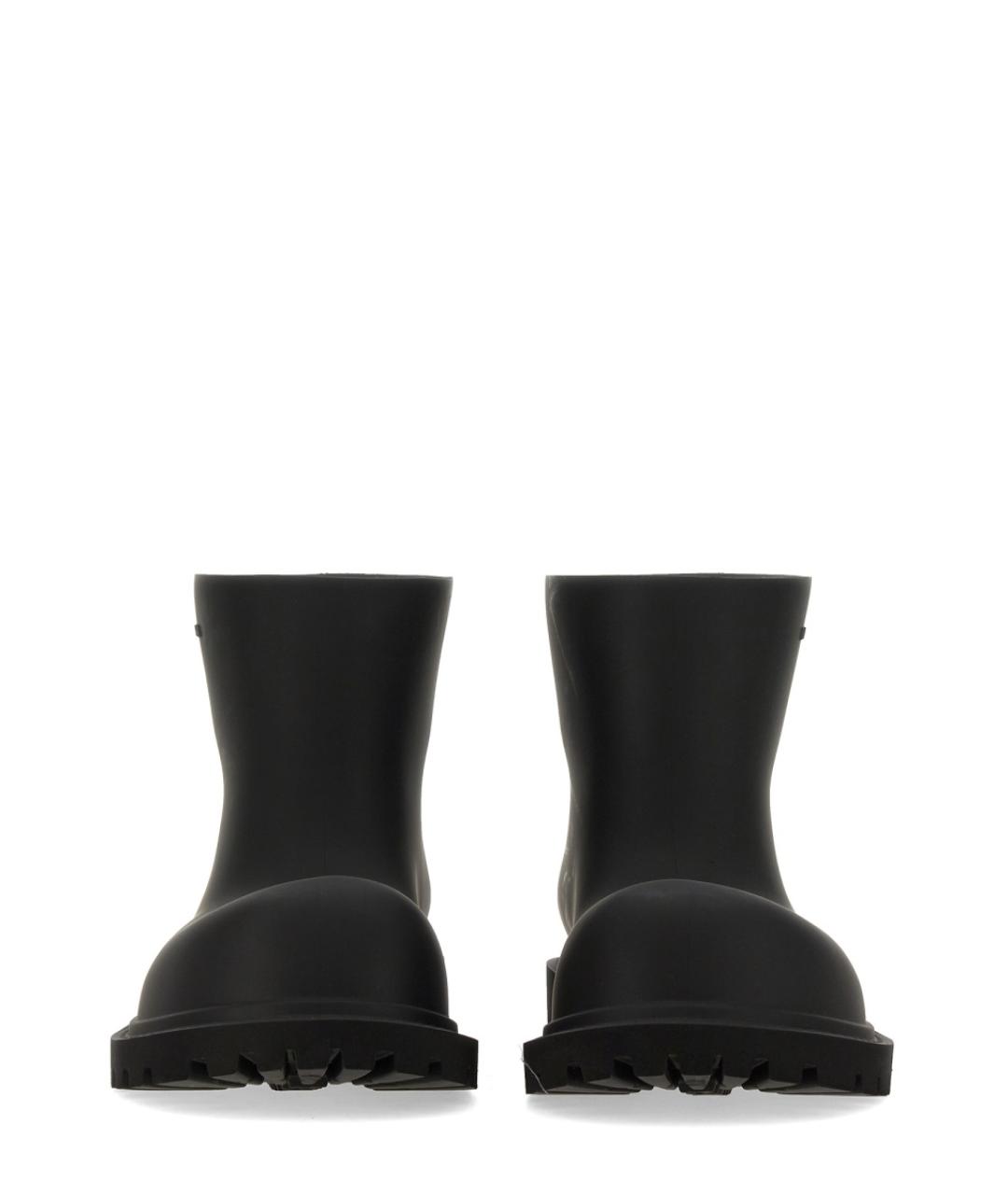 BALENCIAGA Черные резиновые ботинки, фото 4