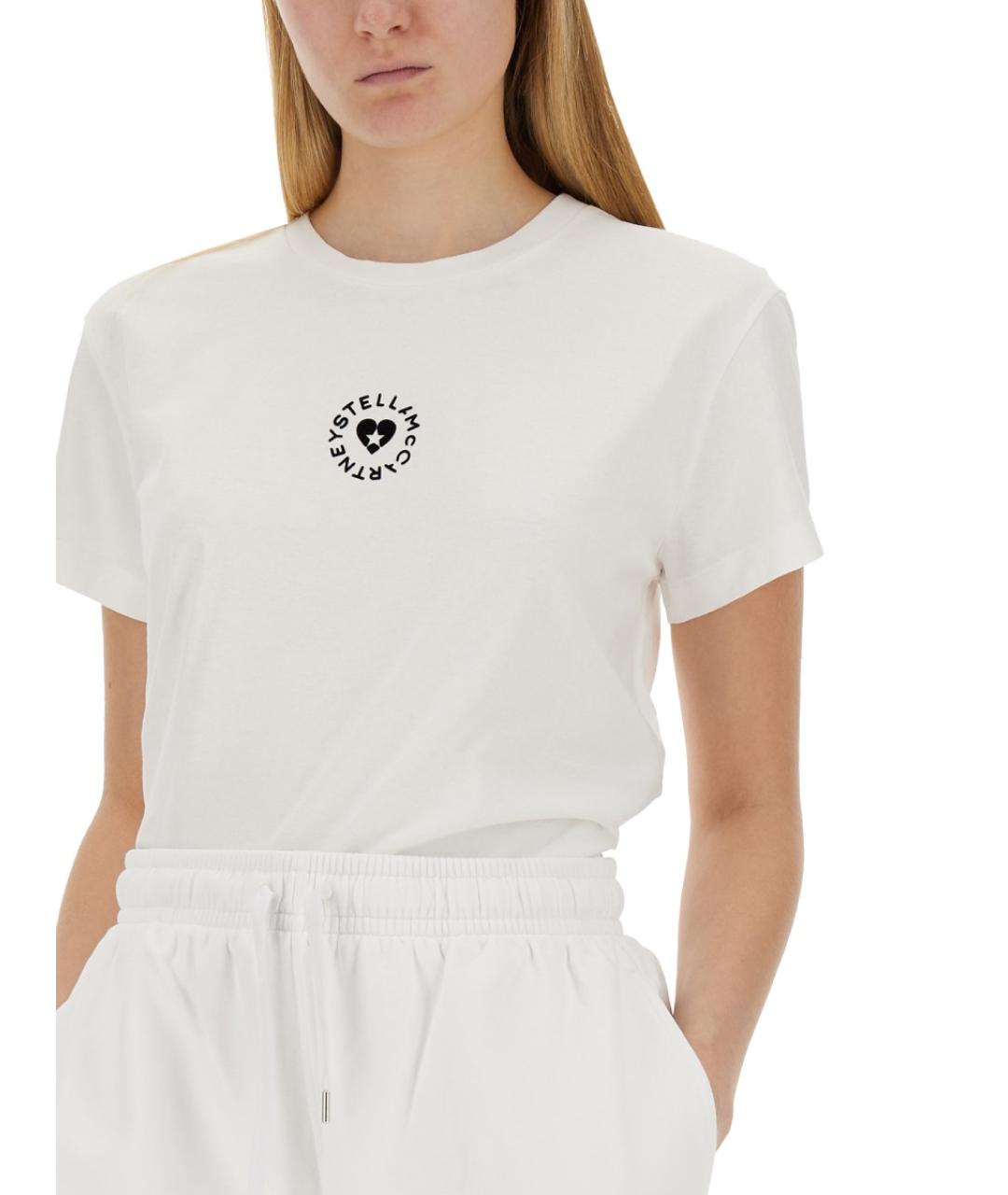 STELLA MCCARTNEY Белая хлопковая футболка, фото 5