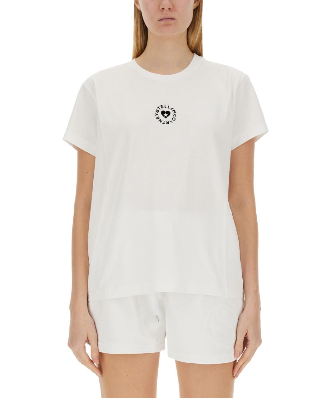 STELLA MCCARTNEY Белая хлопковая футболка, фото 2