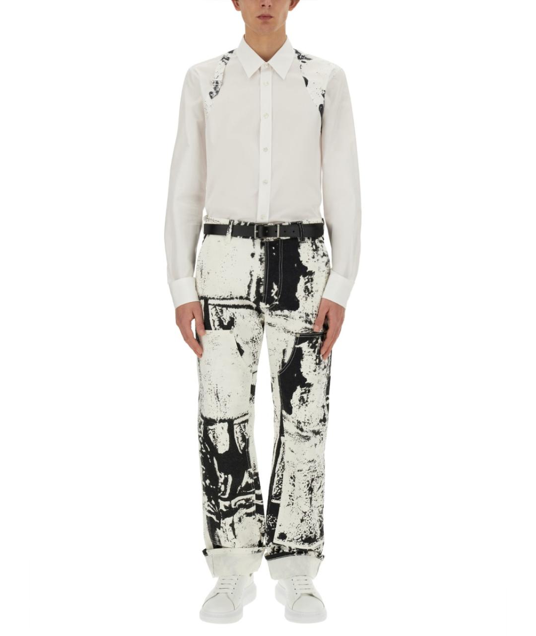 ALEXANDER MCQUEEN Мульти хлопковые прямые джинсы, фото 3