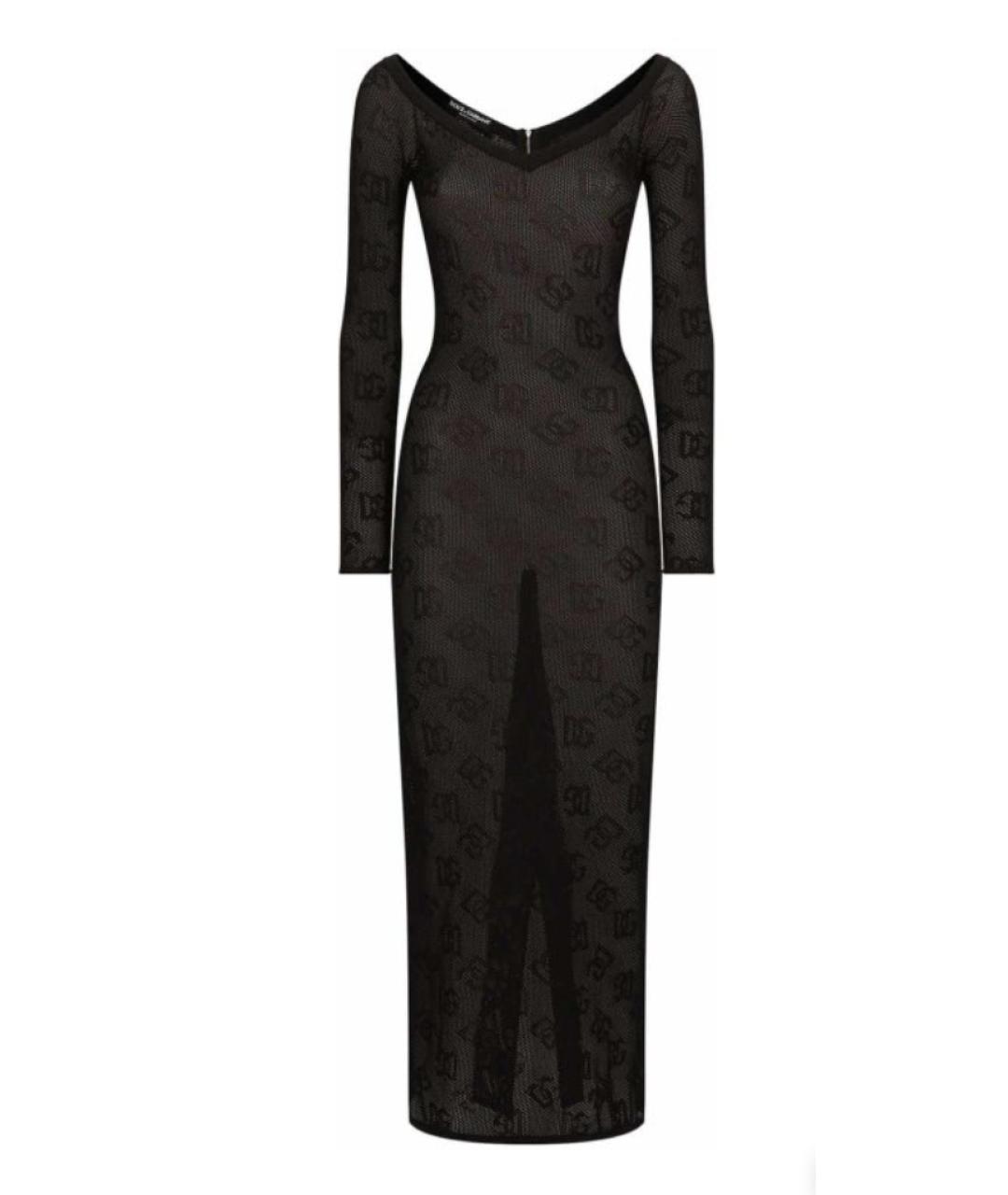 DOLCE&GABBANA Черное вискозное повседневное платье, фото 1