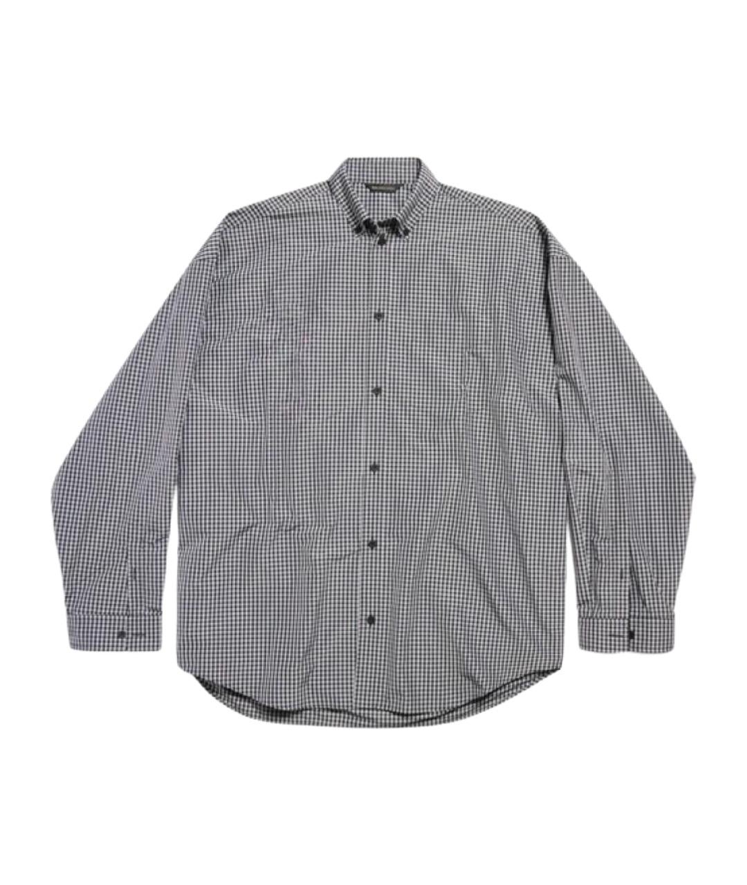 BALENCIAGA Черная хлопко-полиэстеровая кэжуал рубашка, фото 1