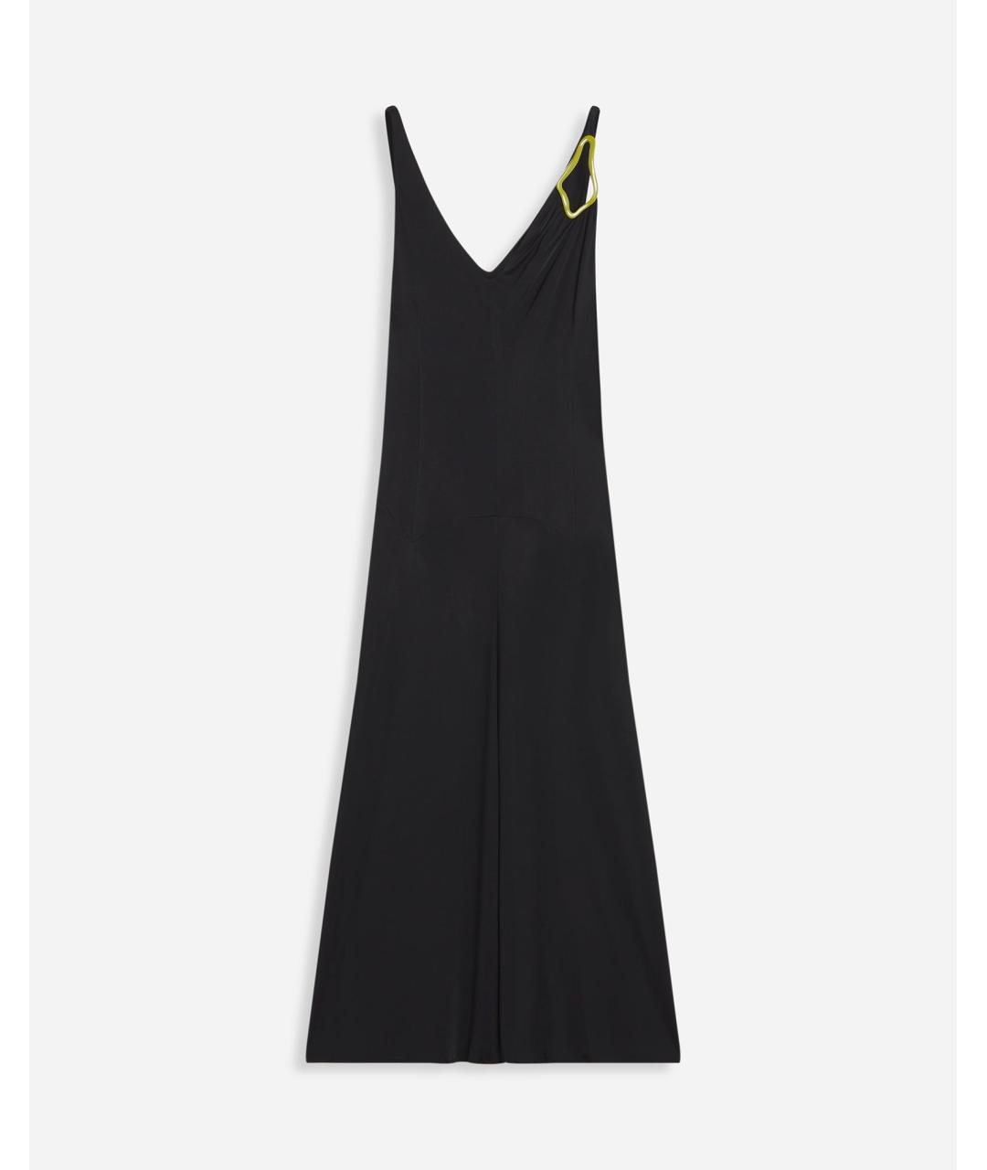 LANVIN Черное вискозное повседневное платье, фото 6