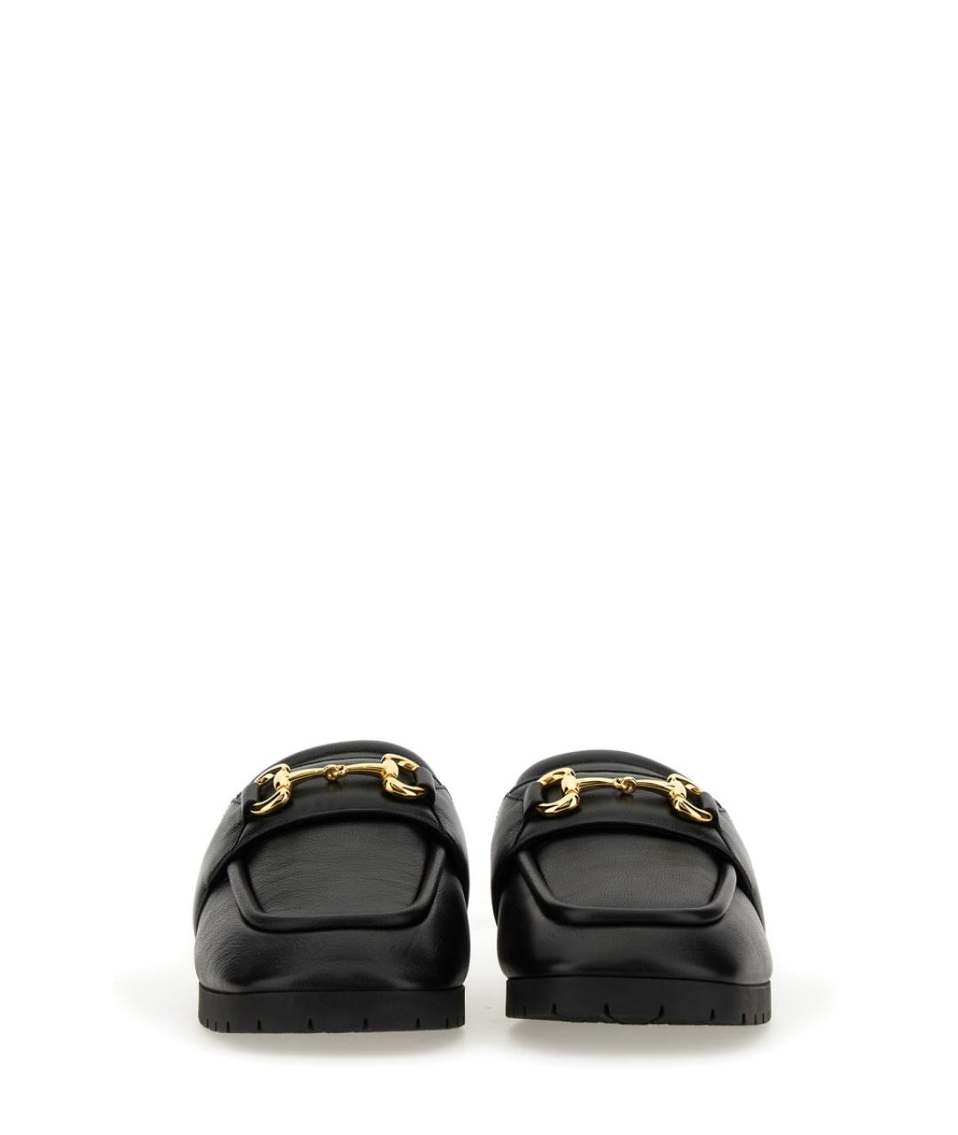 GUCCI Черные кожаные шлепанцы, фото 4
