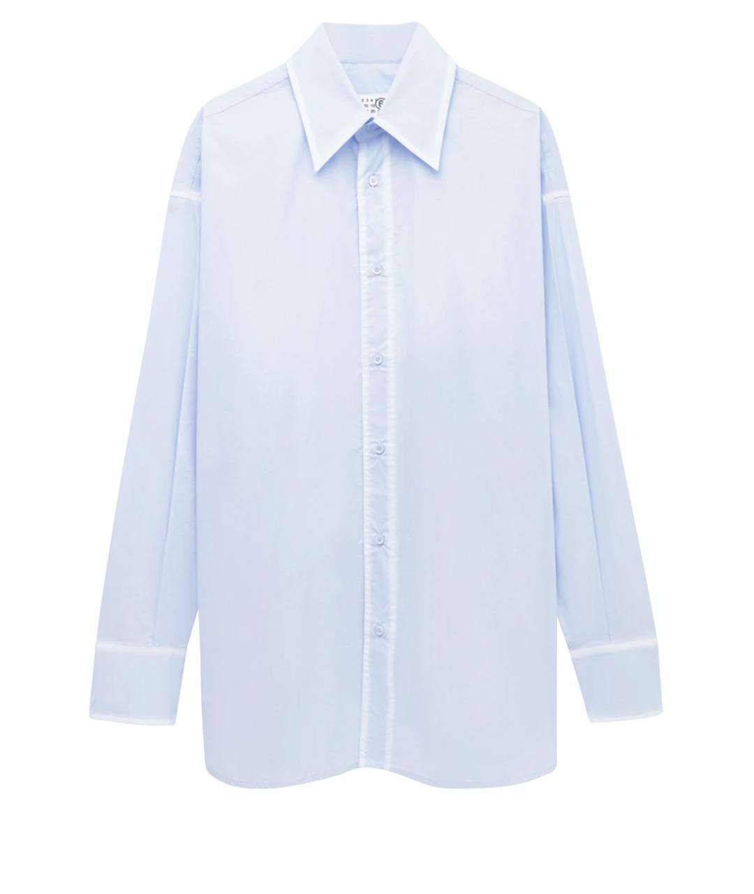 MM6 MAISON MARGIELA Голубая хлопковая кэжуал рубашка, фото 1