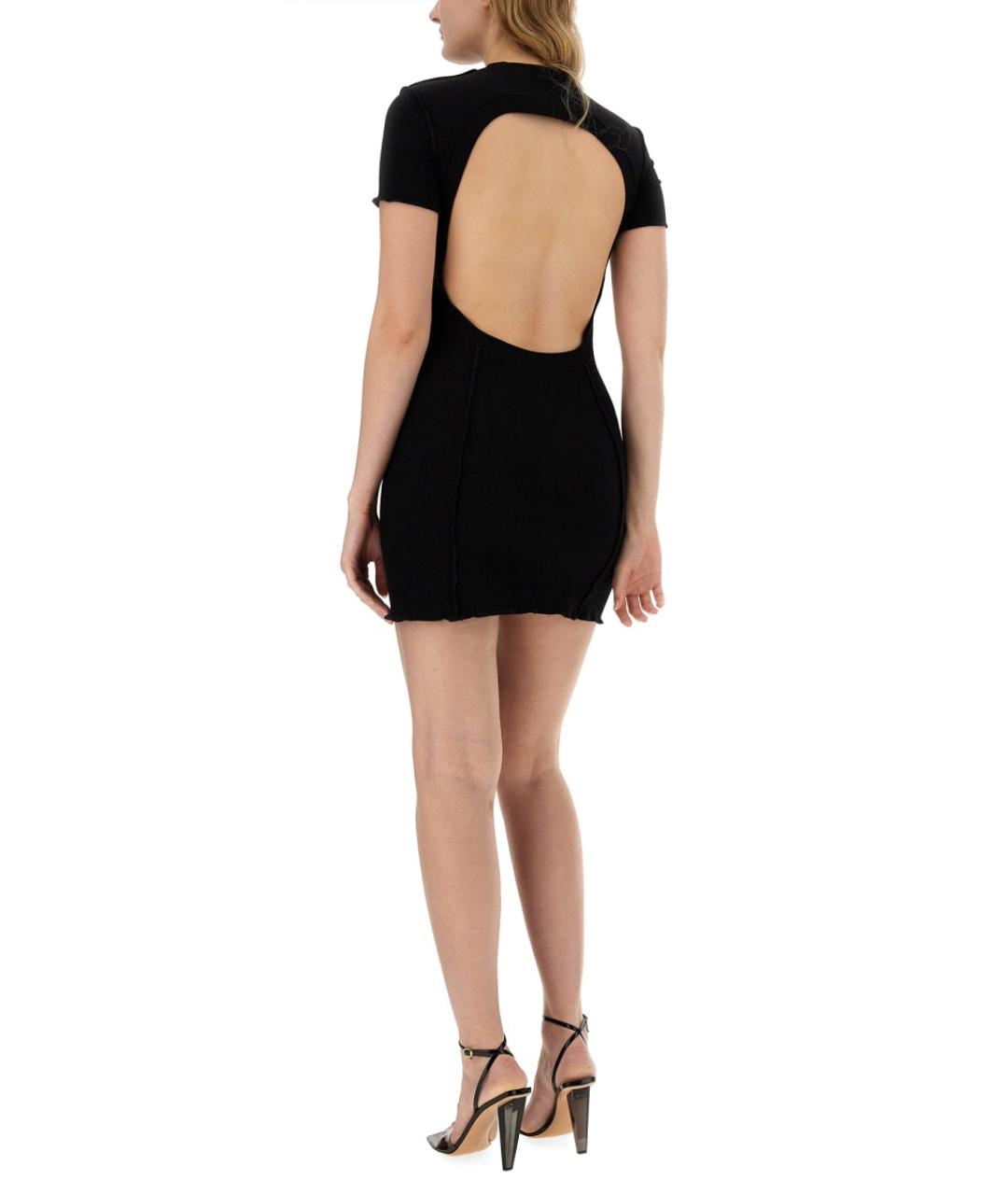 PALM ANGELS Черное хлопковое повседневное платье, фото 3