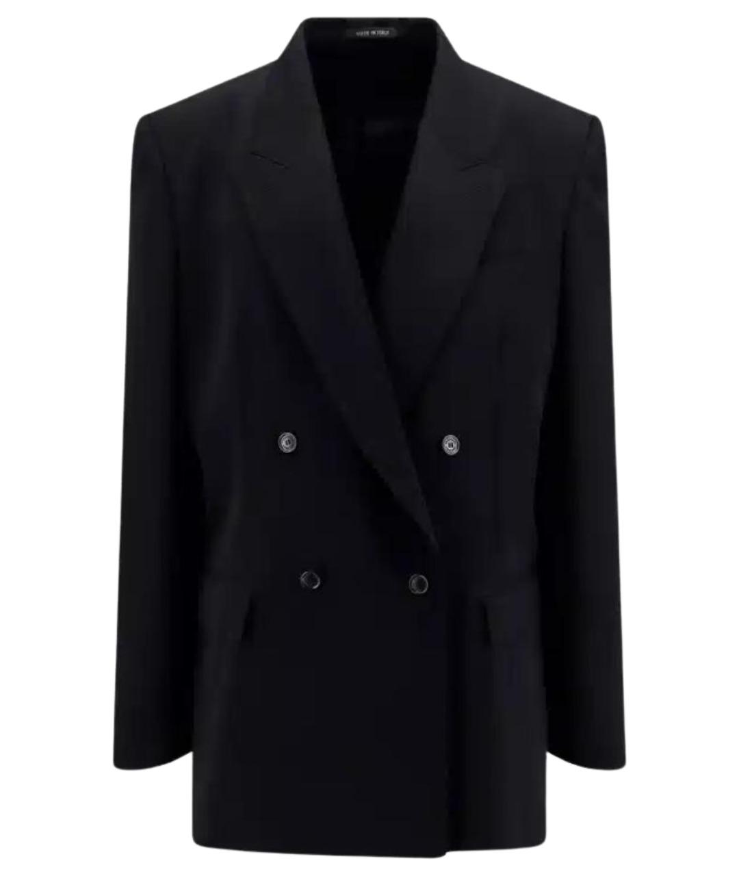 BALENCIAGA Черный шерстяной пиджак, фото 1