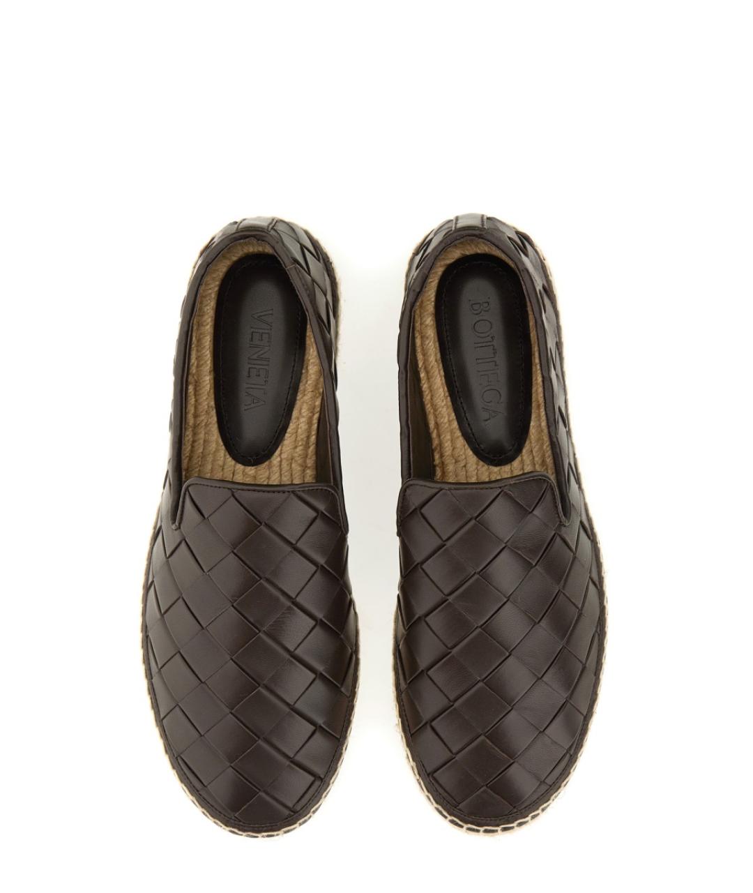 BOTTEGA VENETA Коричневые кожаные эспадрильи, фото 6