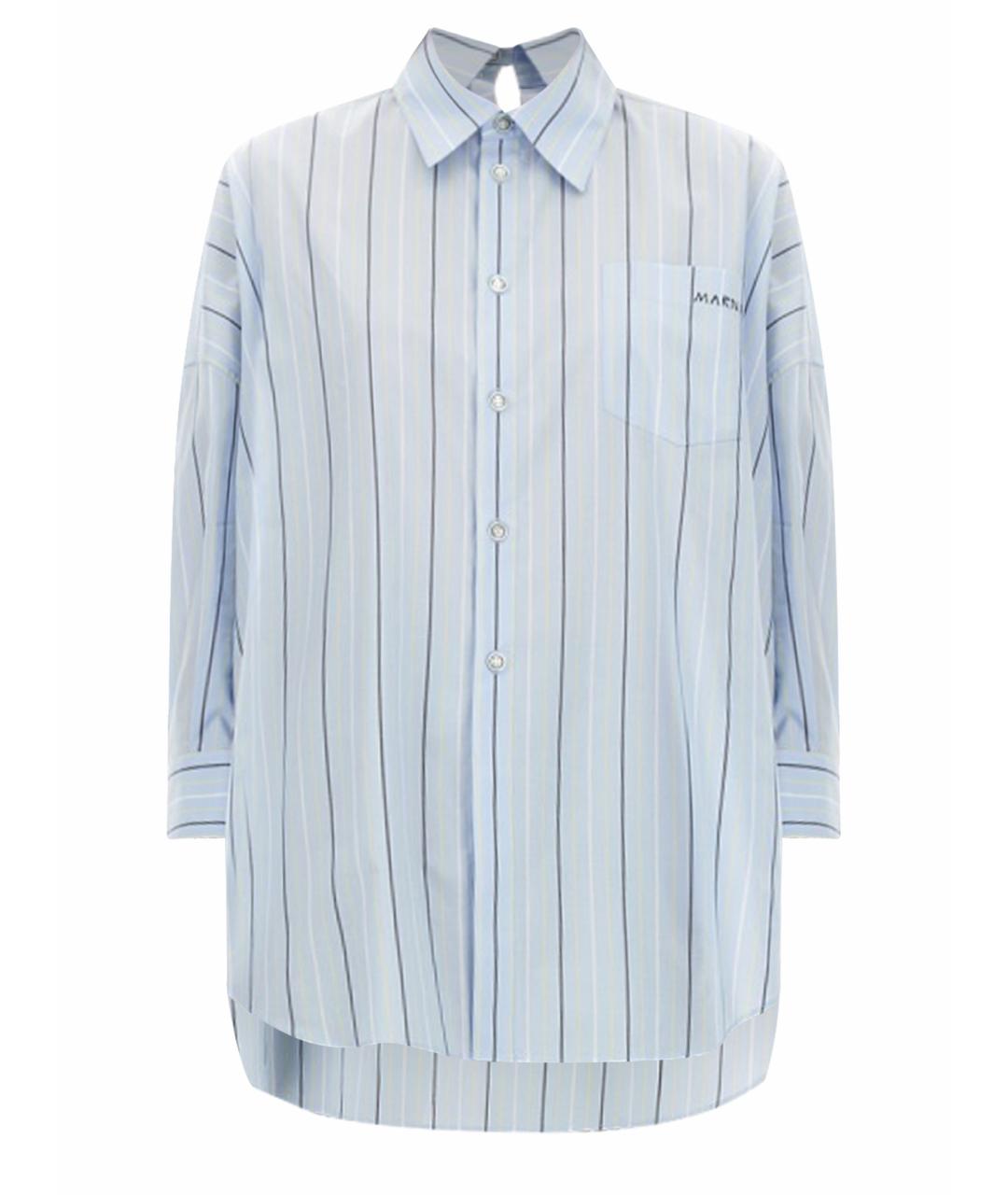 MARNI Голубая хлопковая рубашка, фото 1