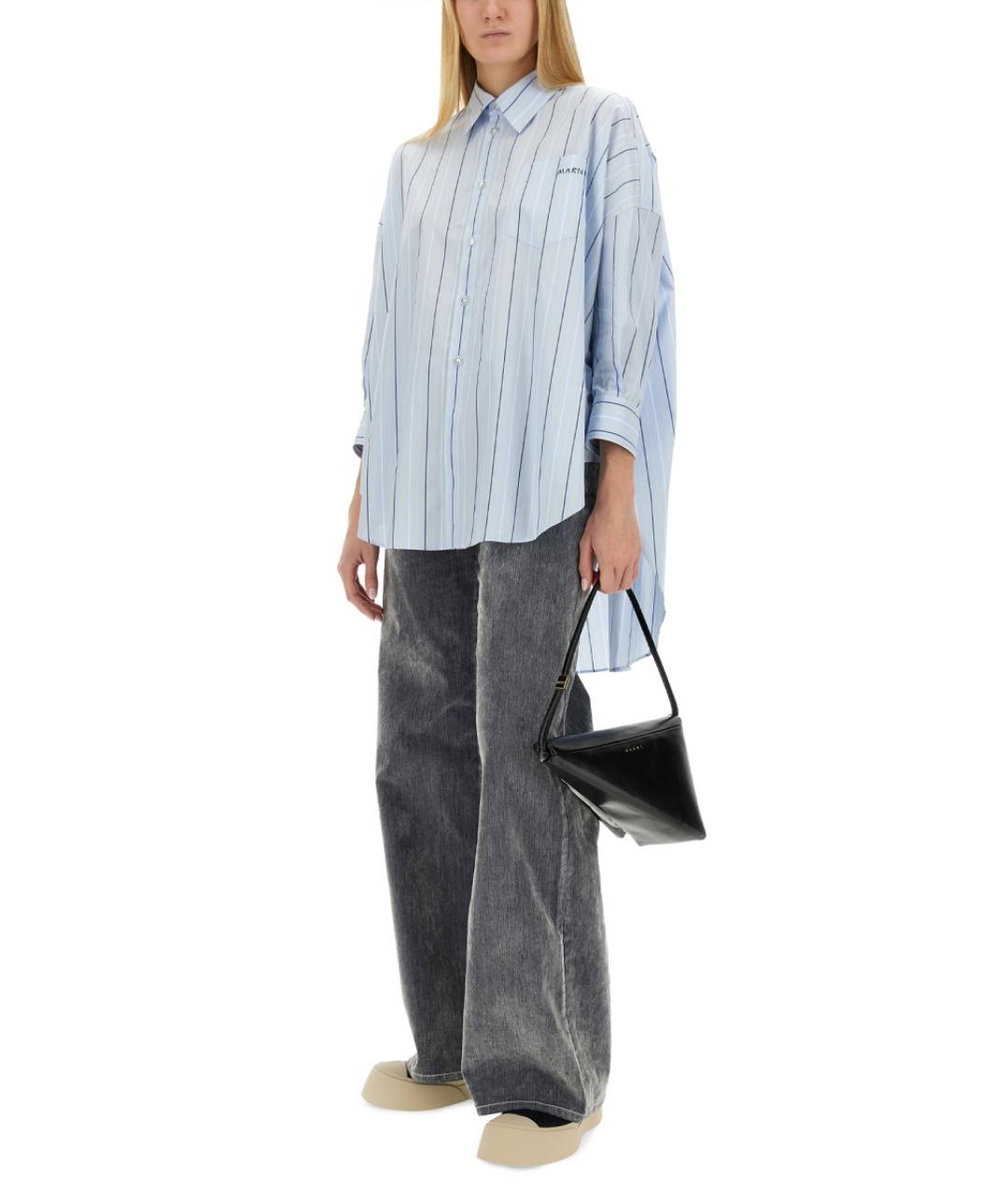 MARNI Голубая хлопковая рубашка, фото 2