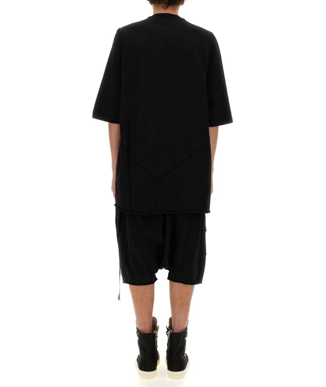 RICK OWENS DRKSHDW Черная хлопковая футболка, фото 2