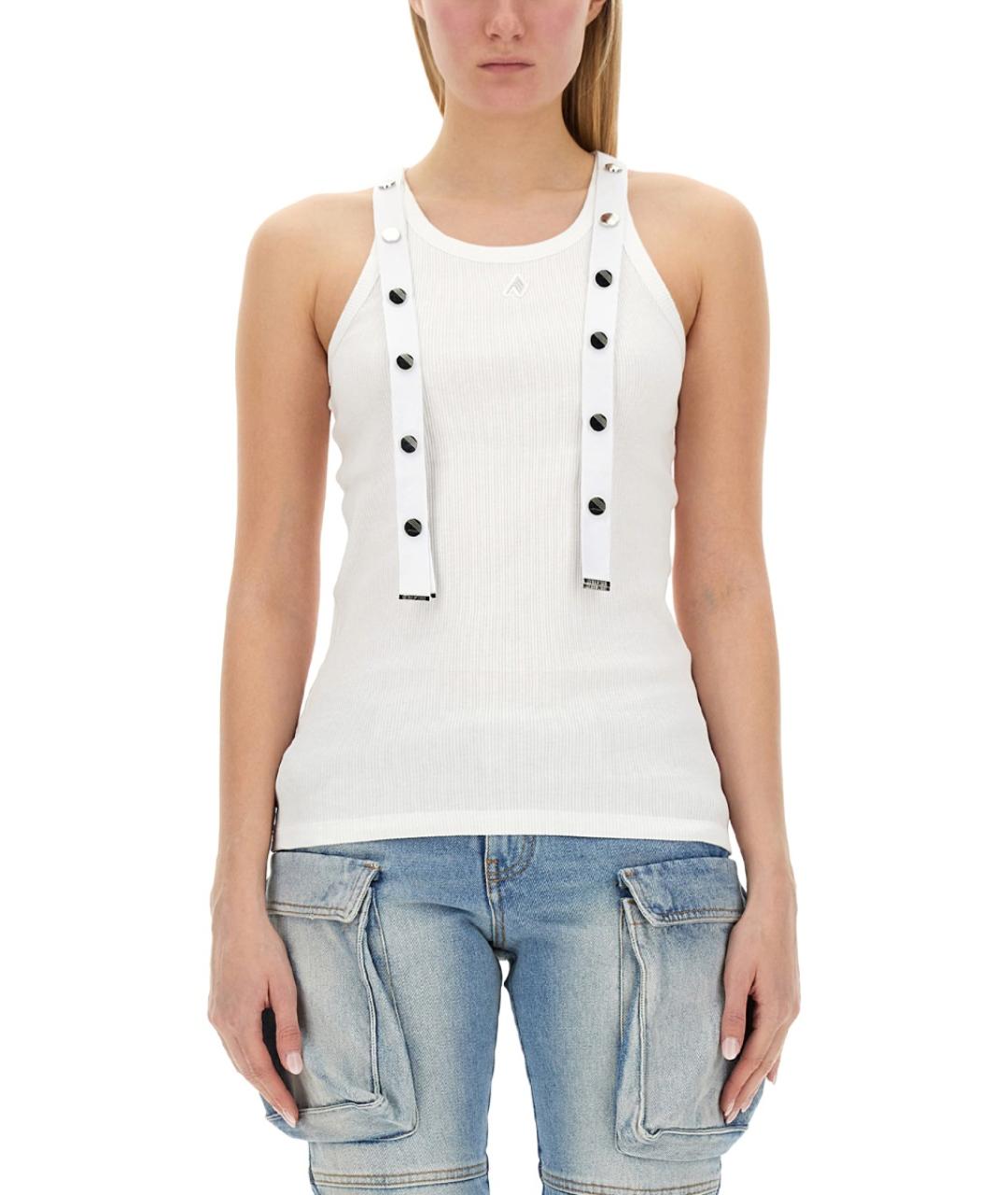 THE ATTICO Белая хлопковая майка, фото 2