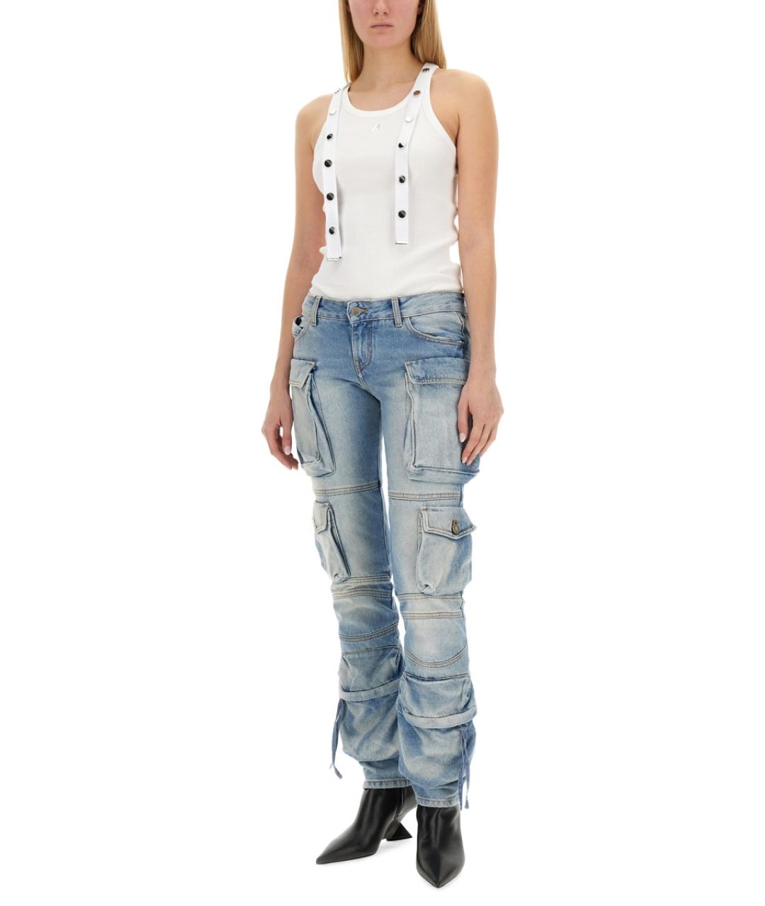 THE ATTICO Белая хлопковая майка, фото 3