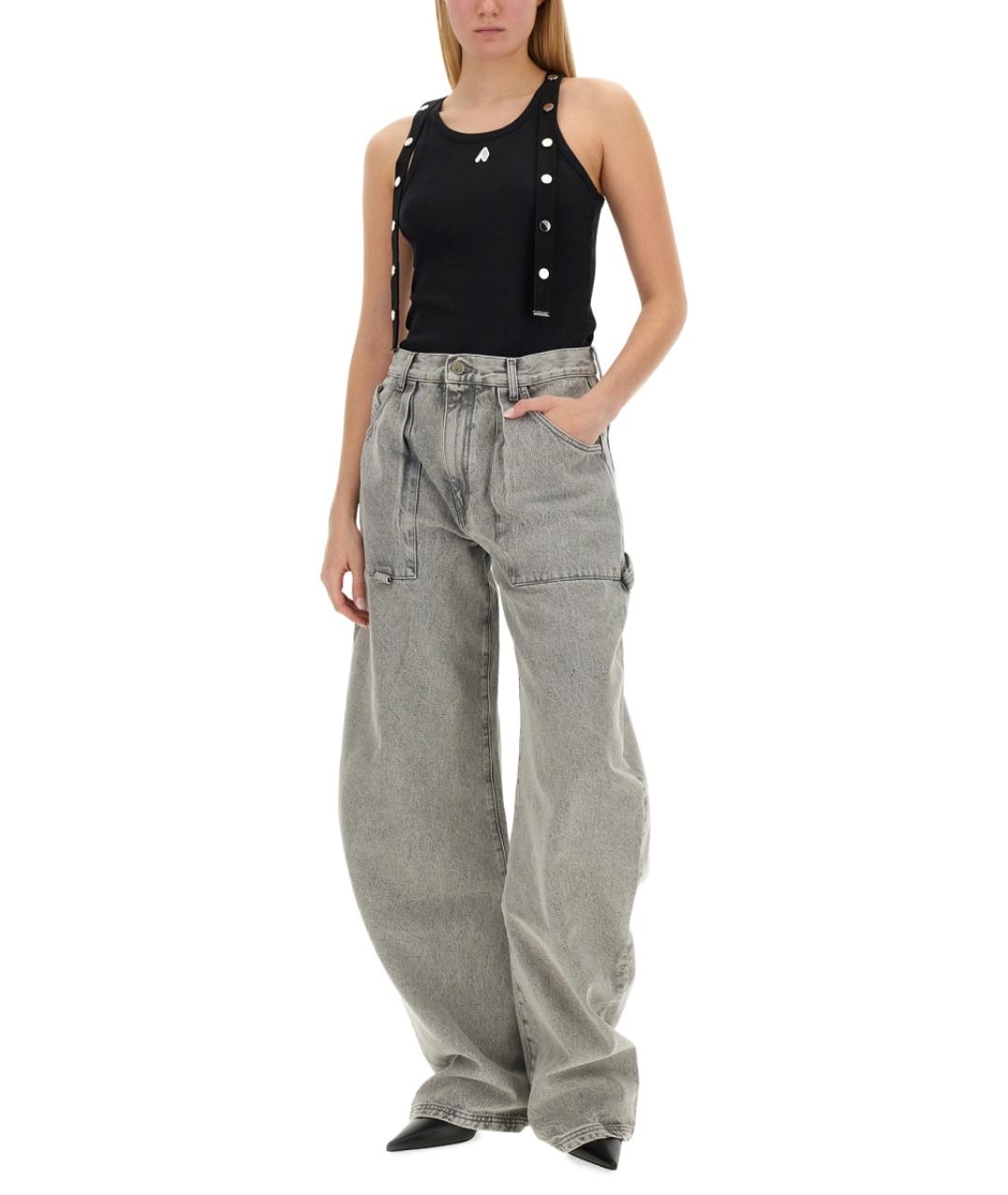 THE ATTICO Черная хлопковая майка, фото 3