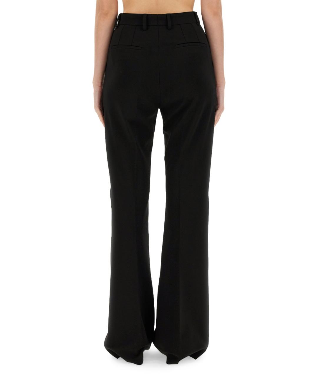 DOLCE&GABBANA Черные вискозные прямые брюки, фото 4