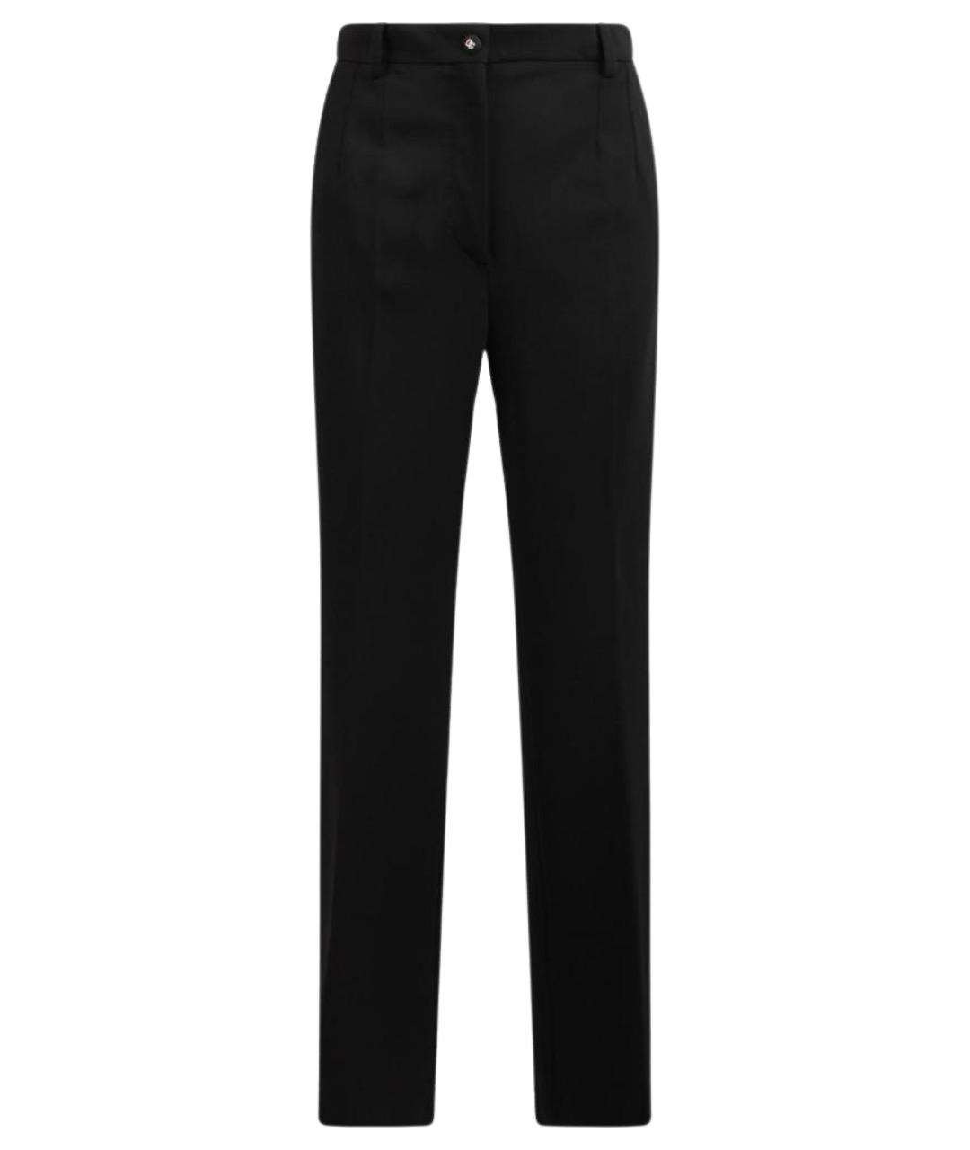 DOLCE&GABBANA Черные вискозные прямые брюки, фото 1