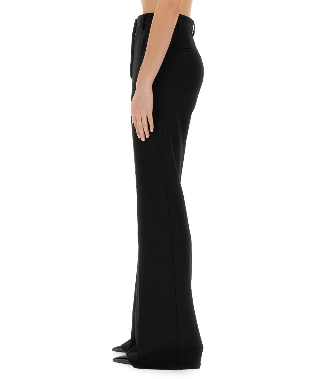 DOLCE&GABBANA Черные вискозные прямые брюки, фото 3