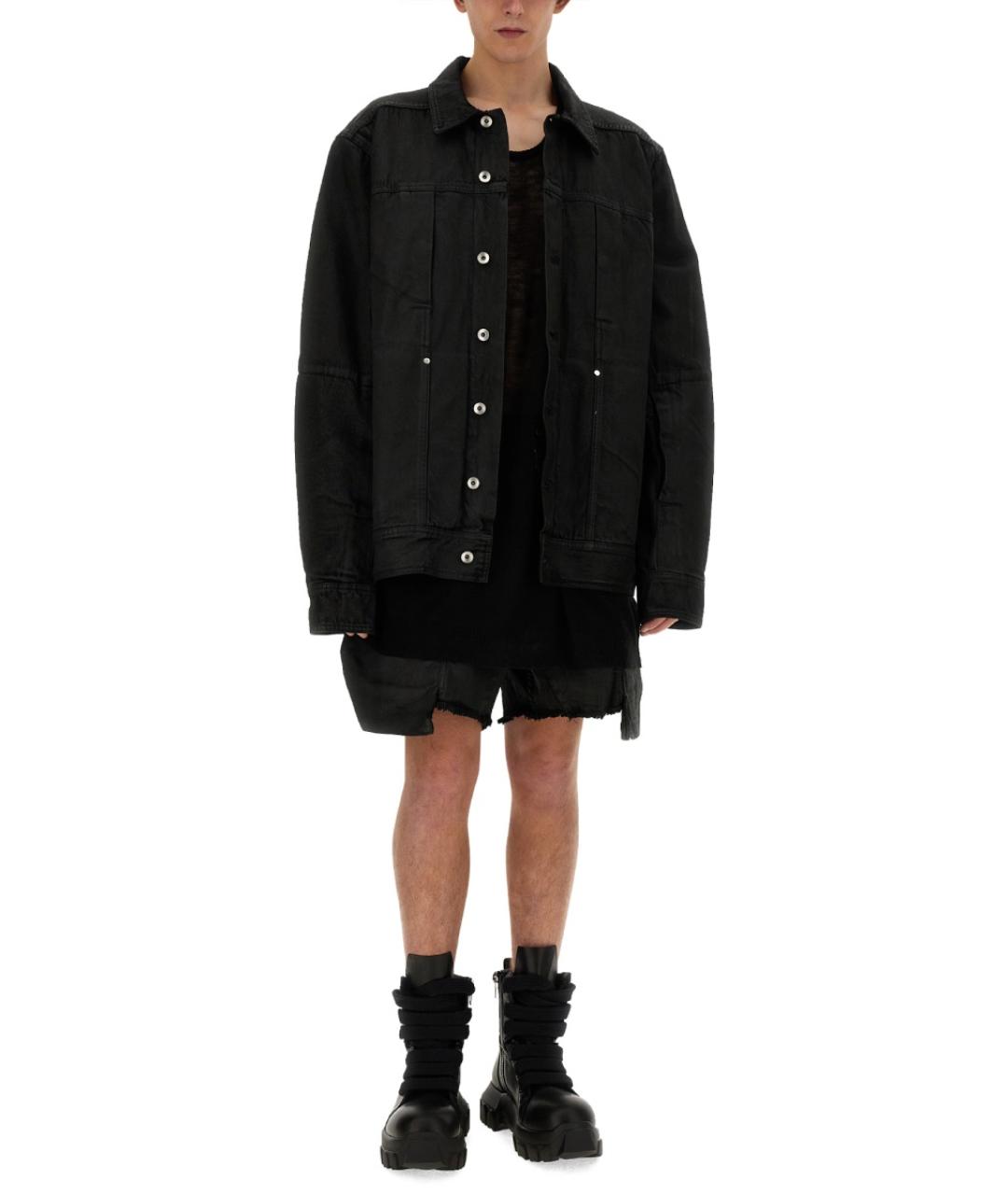 RICK OWENS Черная хлопковая куртка, фото 3