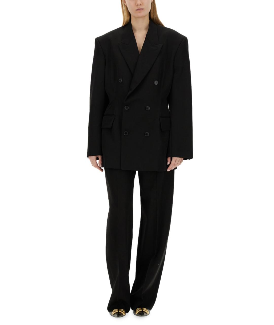 BALENCIAGA Черный шерстяной жакет/пиджак, фото 3