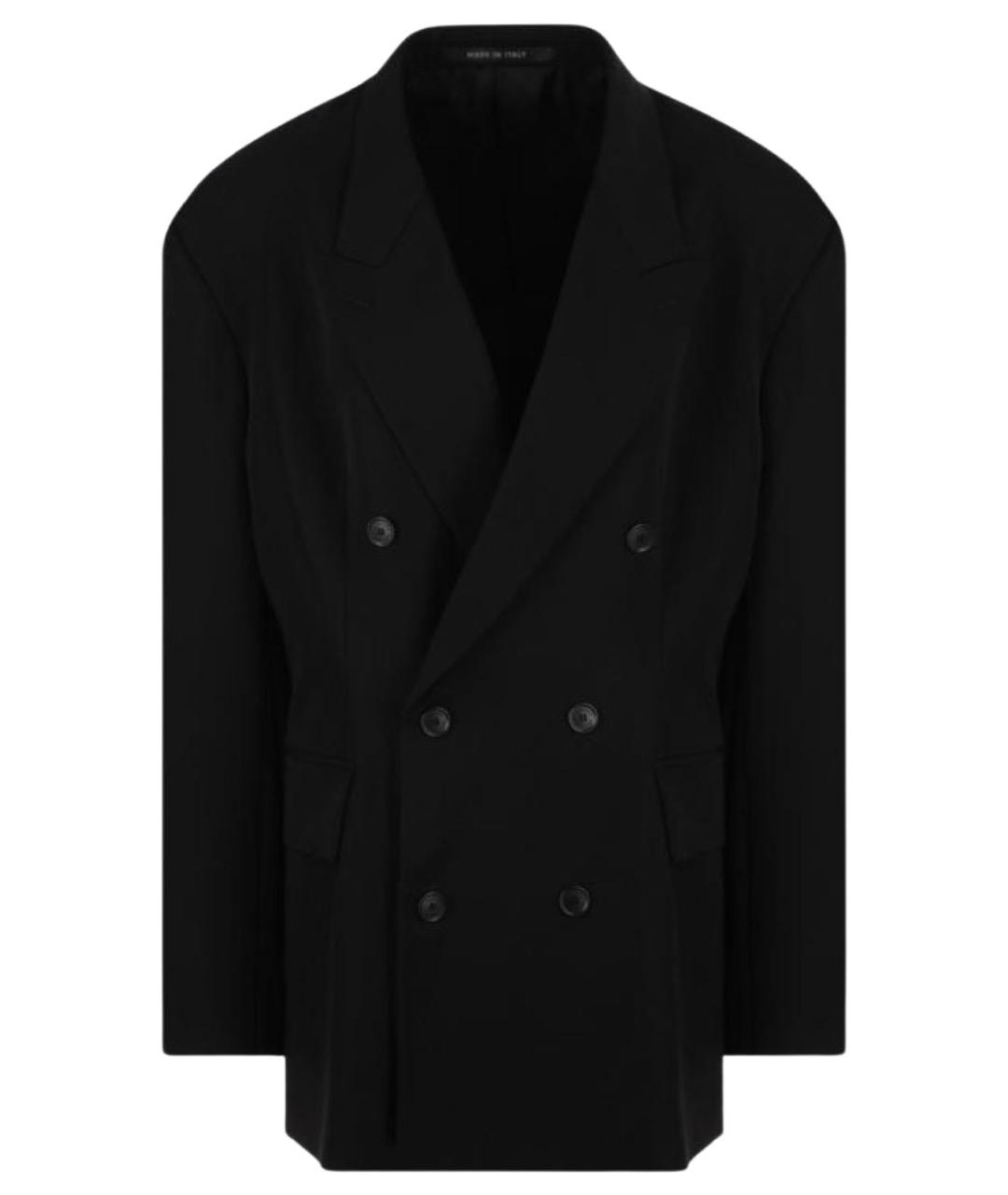 BALENCIAGA Черный шерстяной жакет/пиджак, фото 1