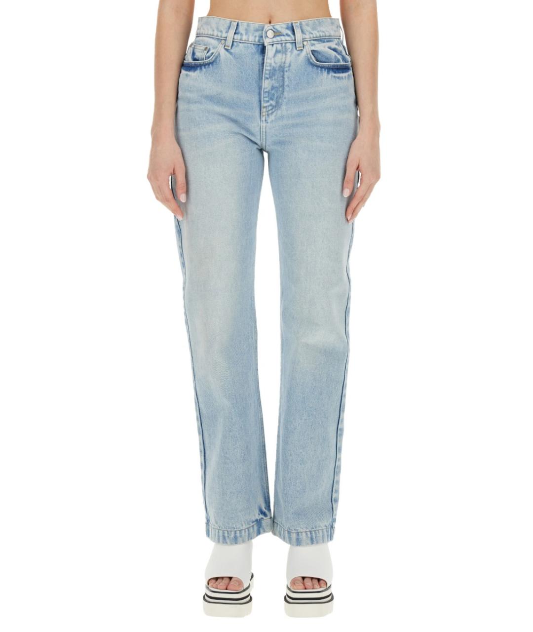 STELLA MCCARTNEY Синие хлопко-полиэстеровые прямые джинсы, фото 5