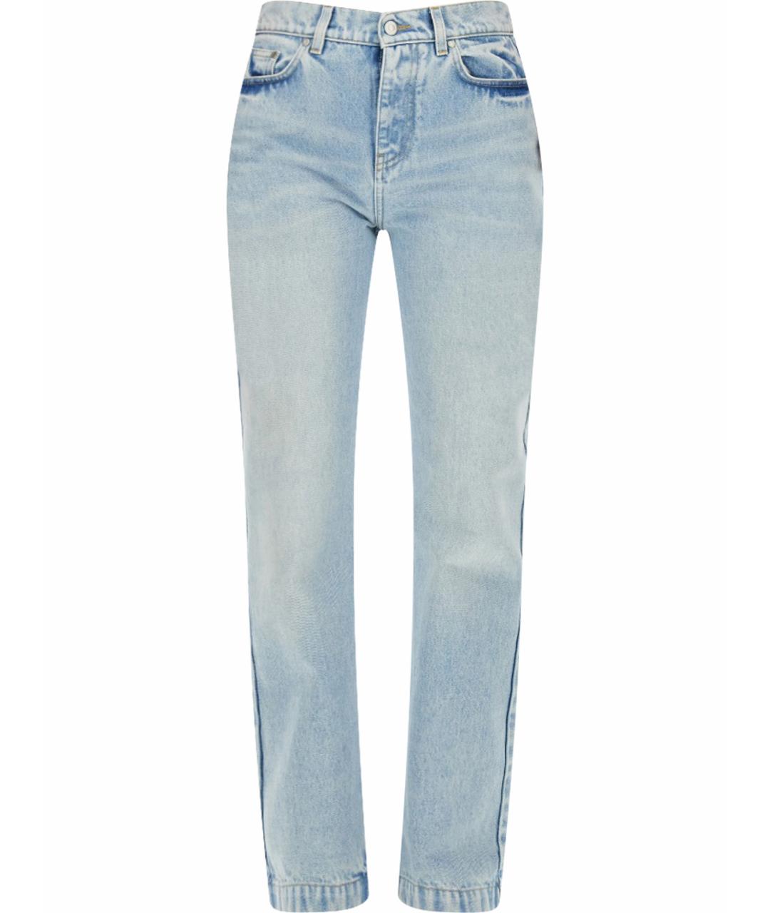 STELLA MCCARTNEY Синие хлопко-полиэстеровые прямые джинсы, фото 1