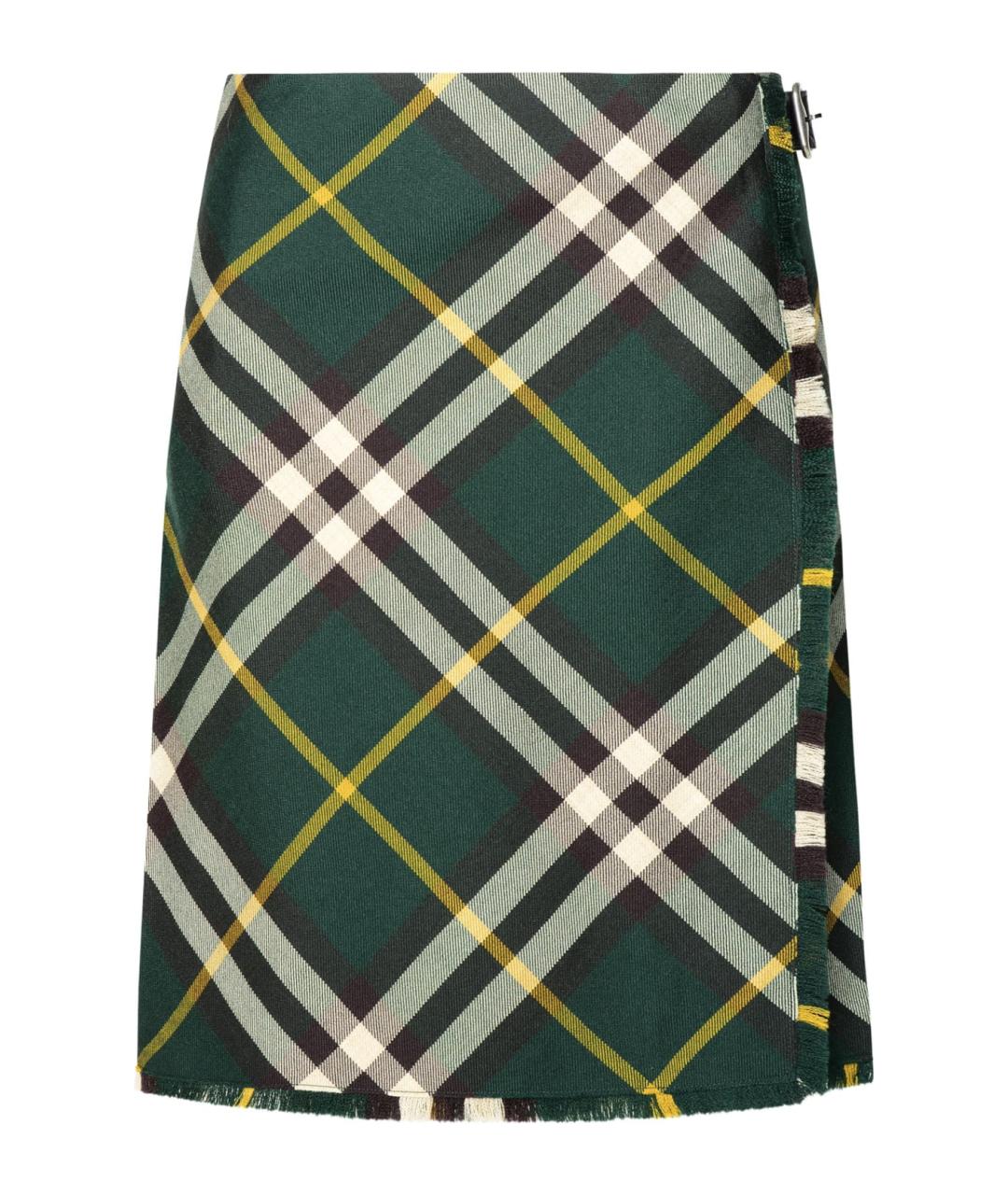 BURBERRY Мульти шерстяная юбка миди, фото 1