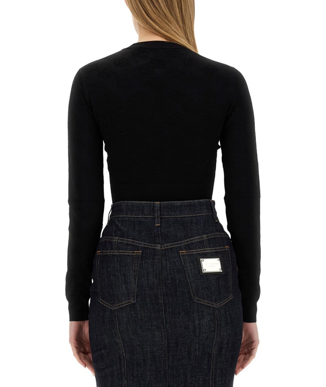 DOLCE&GABBANA Черный вискозный джемпер / свитер, фото 3