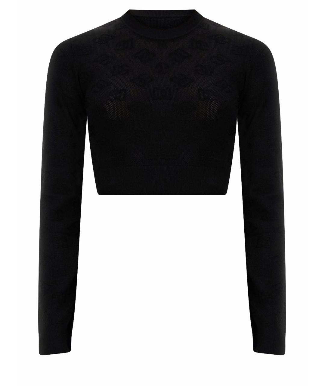 DOLCE&GABBANA Черный вискозный джемпер / свитер, фото 1