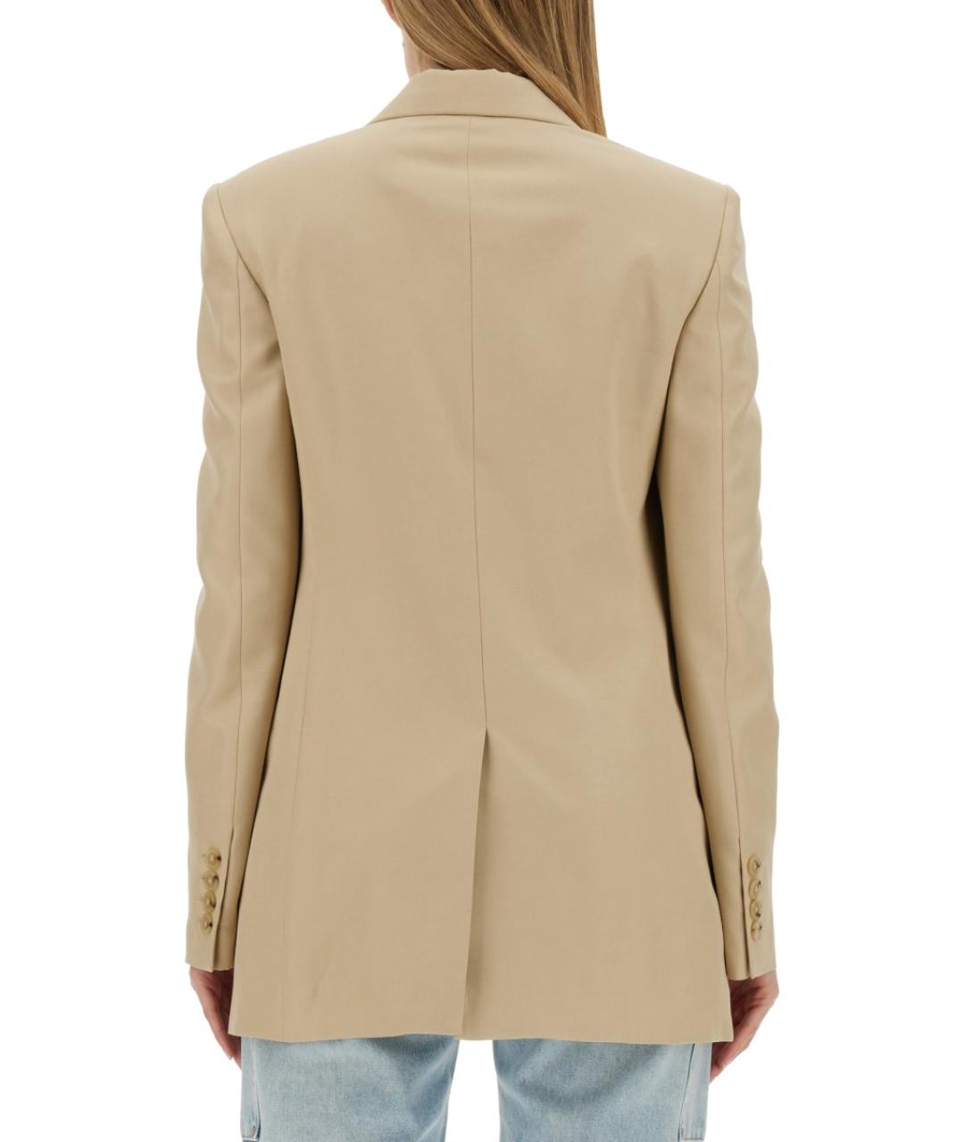 STELLA MCCARTNEY Бежевый вискозный жакет/пиджак, фото 4