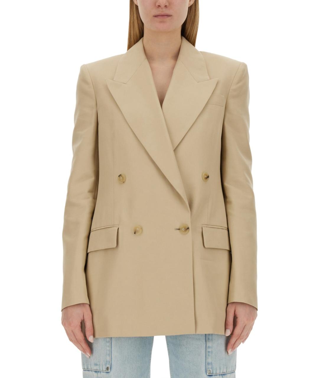 STELLA MCCARTNEY Бежевый вискозный жакет/пиджак, фото 2