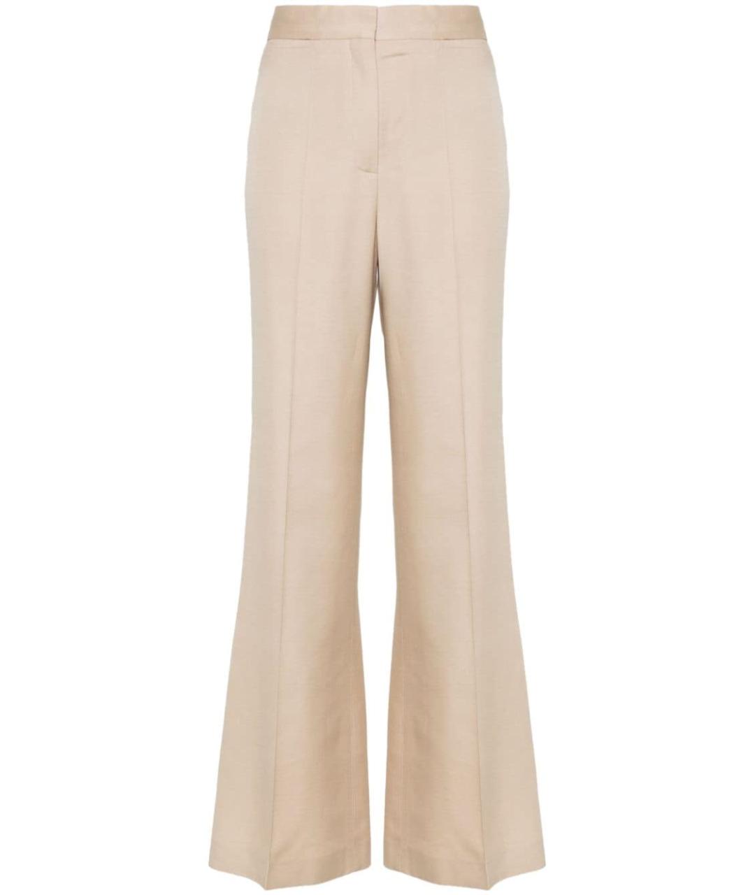 STELLA MCCARTNEY Бежевые вискозные прямые брюки, фото 1