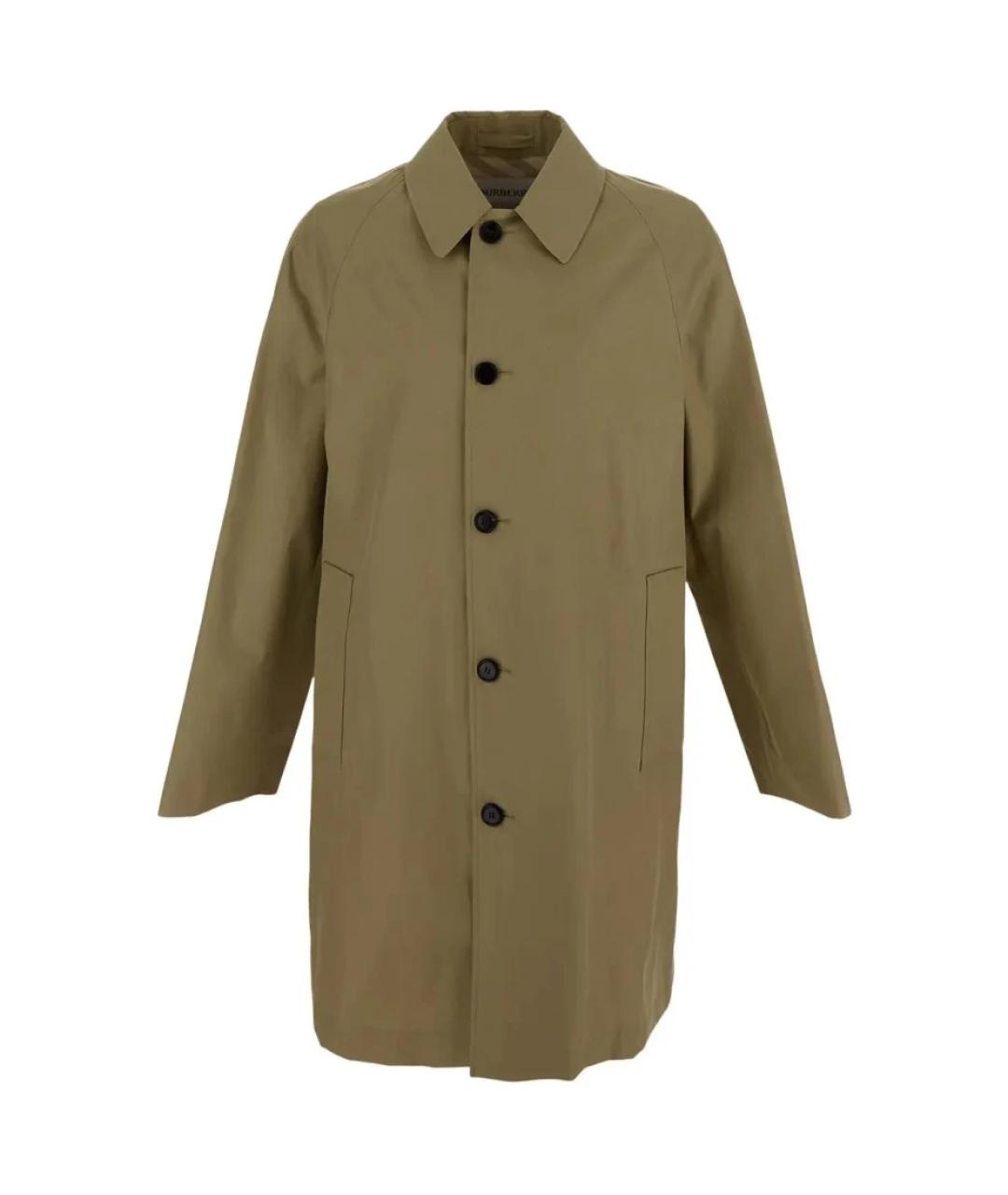 BURBERRY Хаки хлопковый тренч / плащ, фото 1